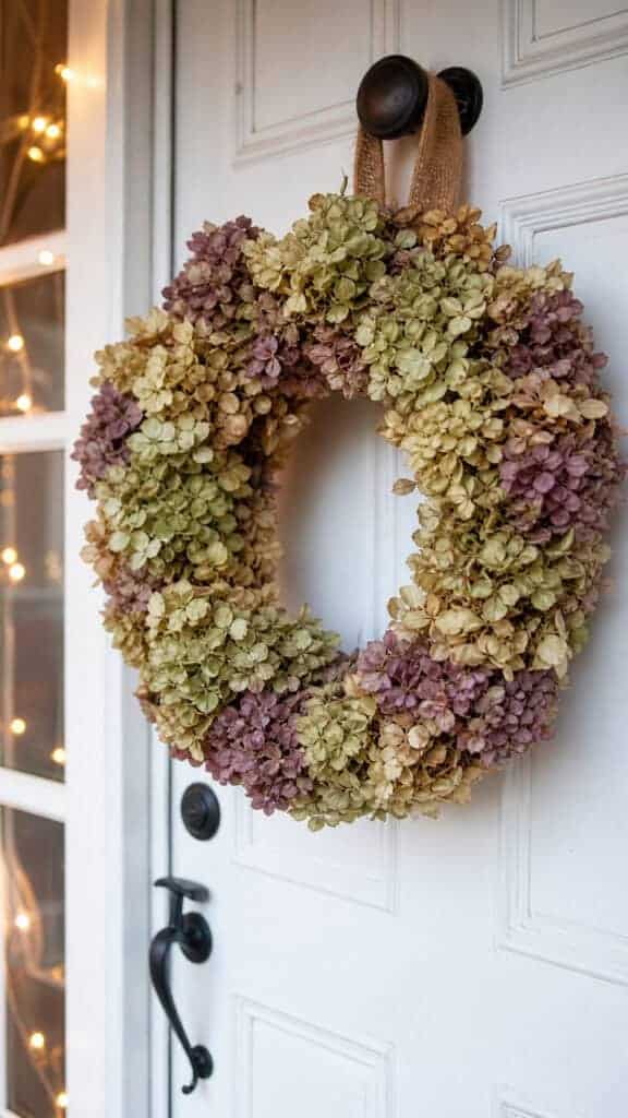 Dried Hydrangea Wreath