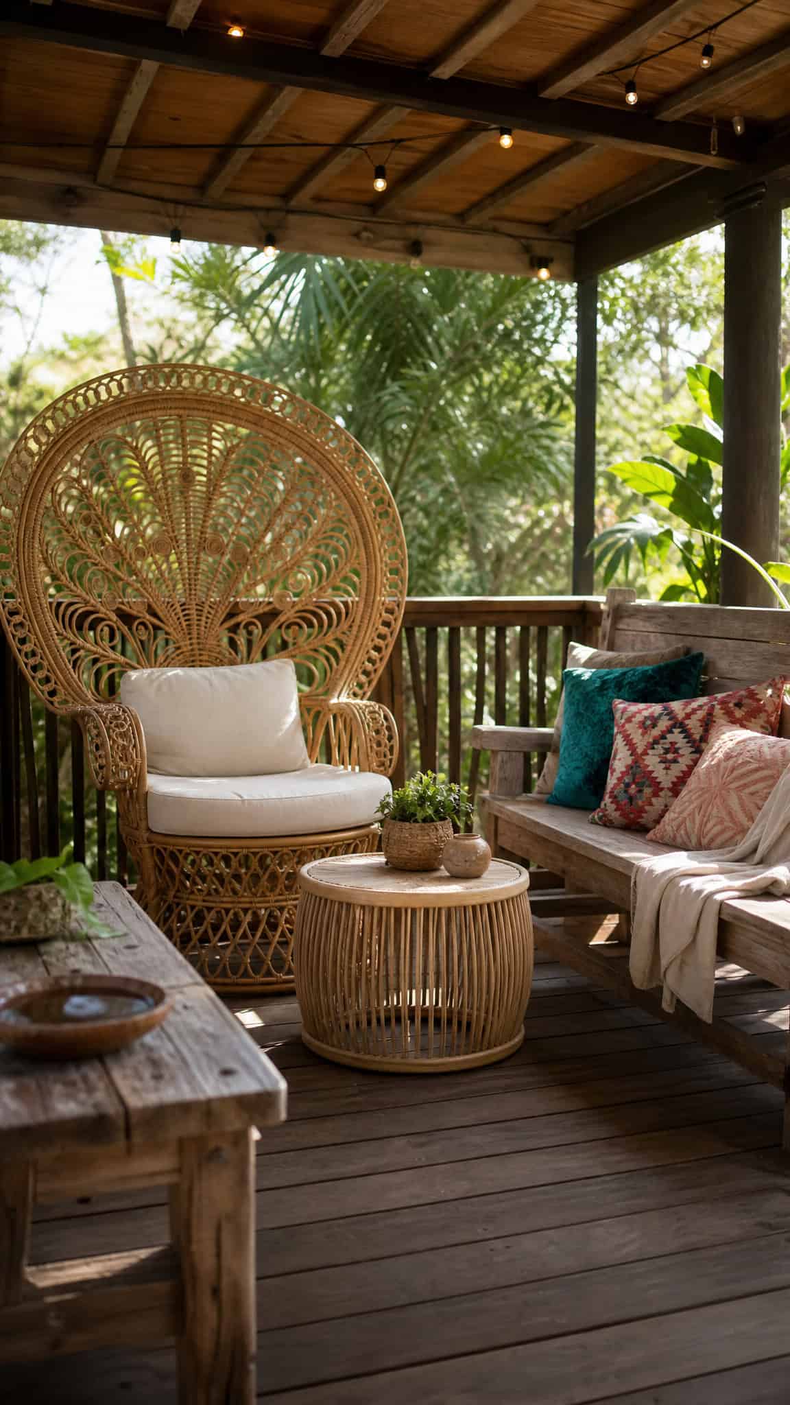 Natural Wood and Rattan Furniture