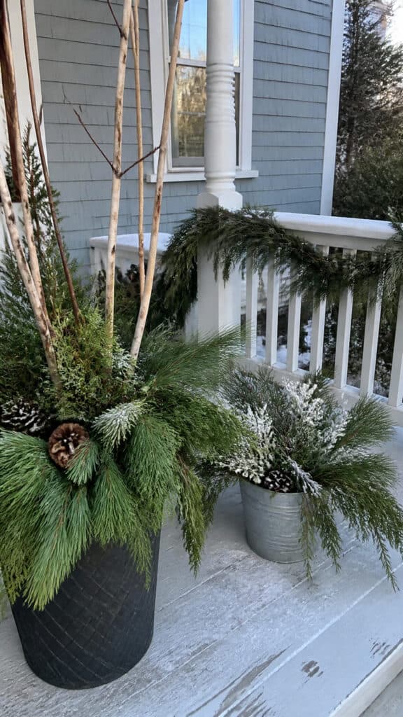 Layer in Lush Greenery and Winter Branches