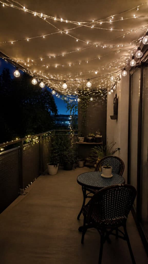 String Light Canopy for Magical Overhead Ambiance