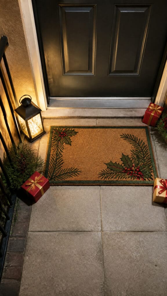 Festive Doormat and Entry Layering