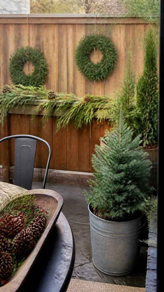 Bring in Natural Greenery and Wreaths