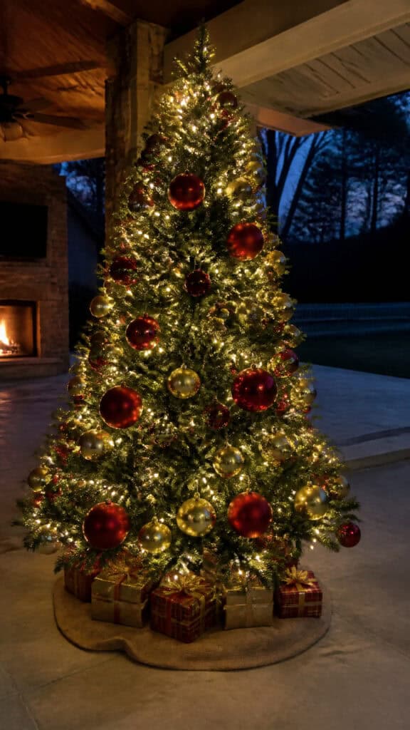 Festive Outdoor Christmas Tree