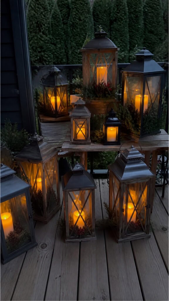 Lanterns and Candles for Warm Ambiance