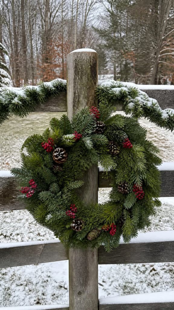 Festive Outdoor Wreaths and Garlands