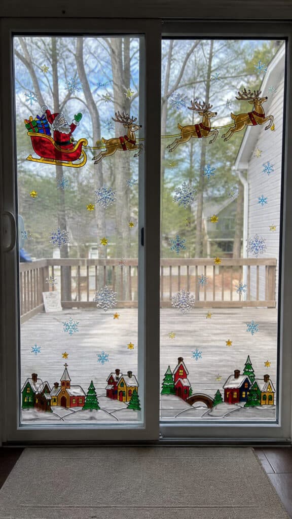 Window Cling Winter Wonderland Scene