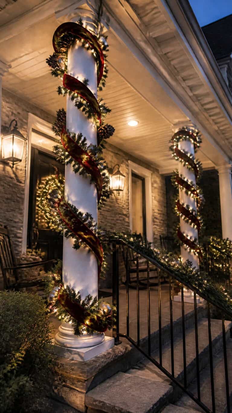 Classic Garland Wrap with Ribbon Accents