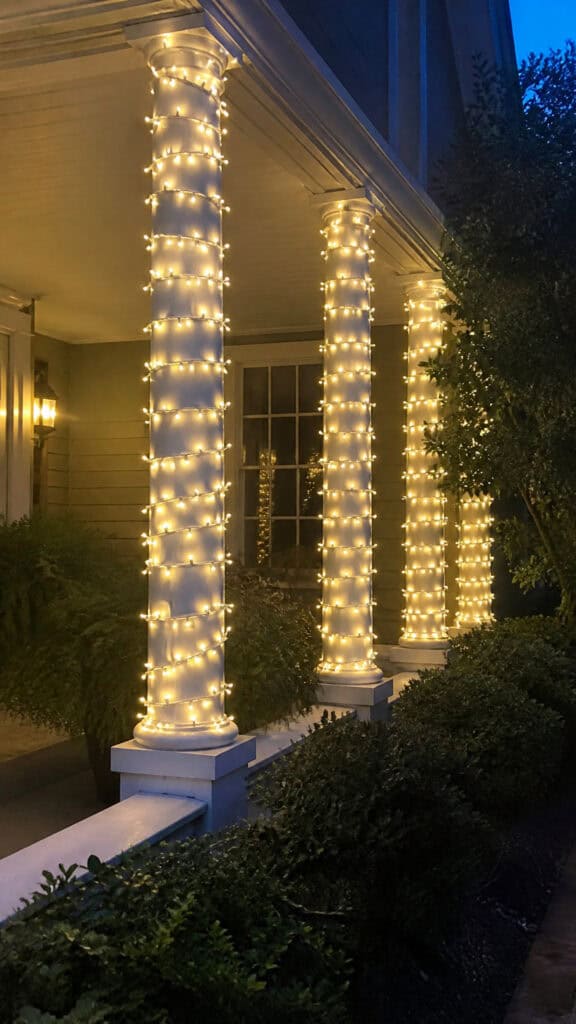 Lighted Column Wraps with Netting
