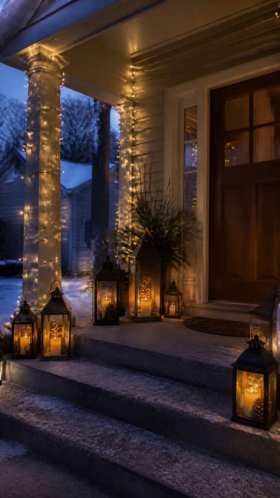 Light It Up With Winter Lanterns And String Lights