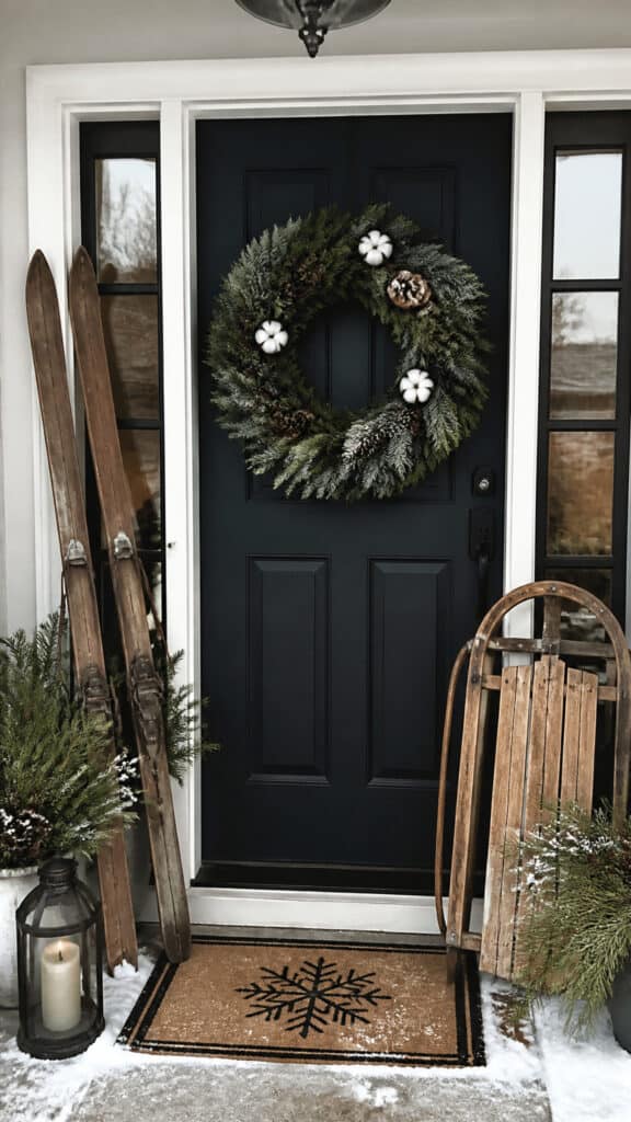 Incorporate Winter Wreaths and Door Decor