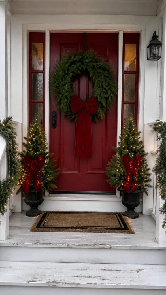 Welcome Guests with a Statement Wreath and Door Decor