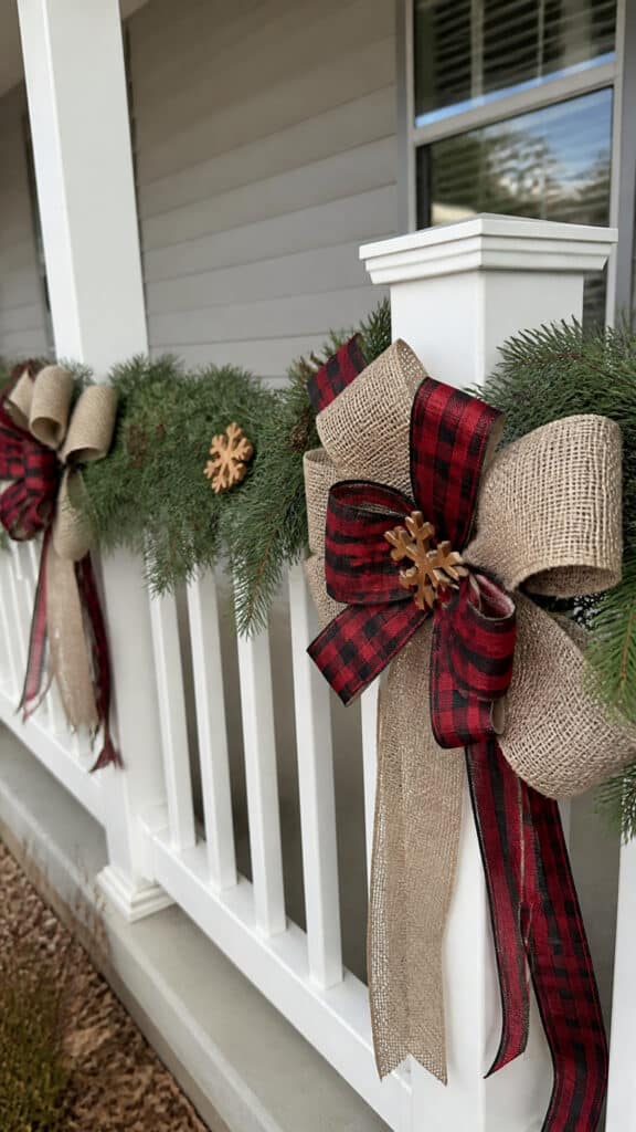 Plaid Ribbon and Burlap Accents