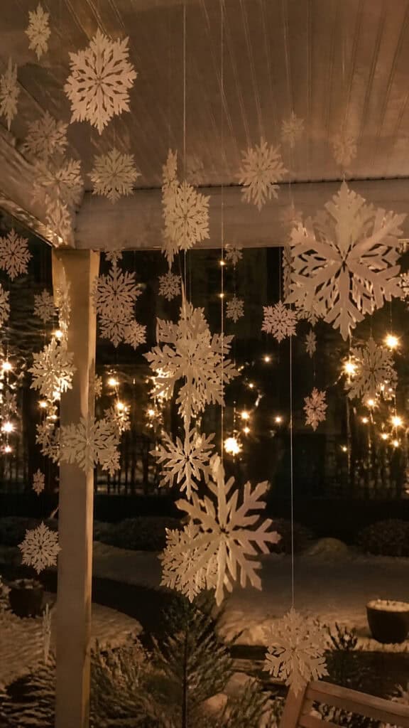 Illuminated Paper Snowflakes