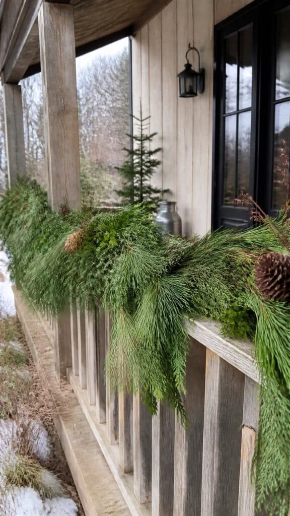 Incorporate Evergreen Branches and Garlands
