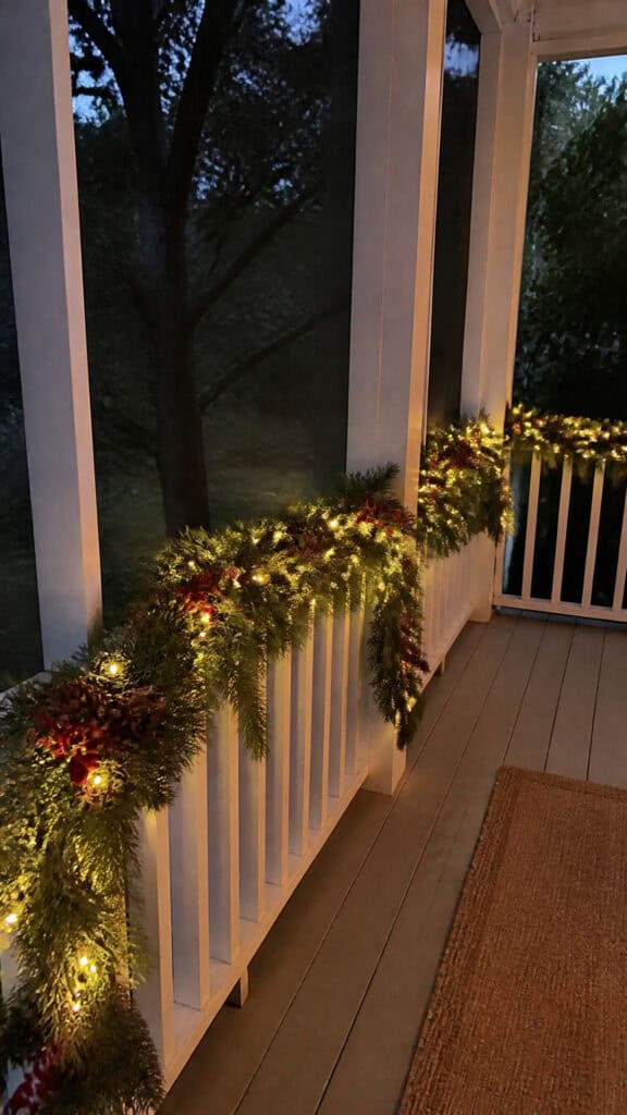 Deck the Railings with Garland and Greenery