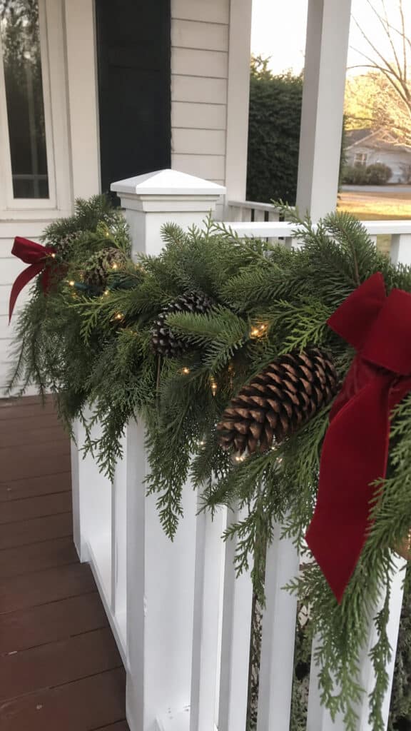 Fresh Garland Draped Along Railings