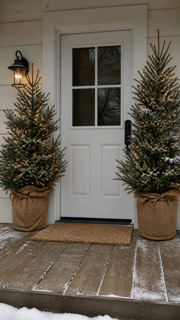 Potted Evergreen Trees for Natural Elegance