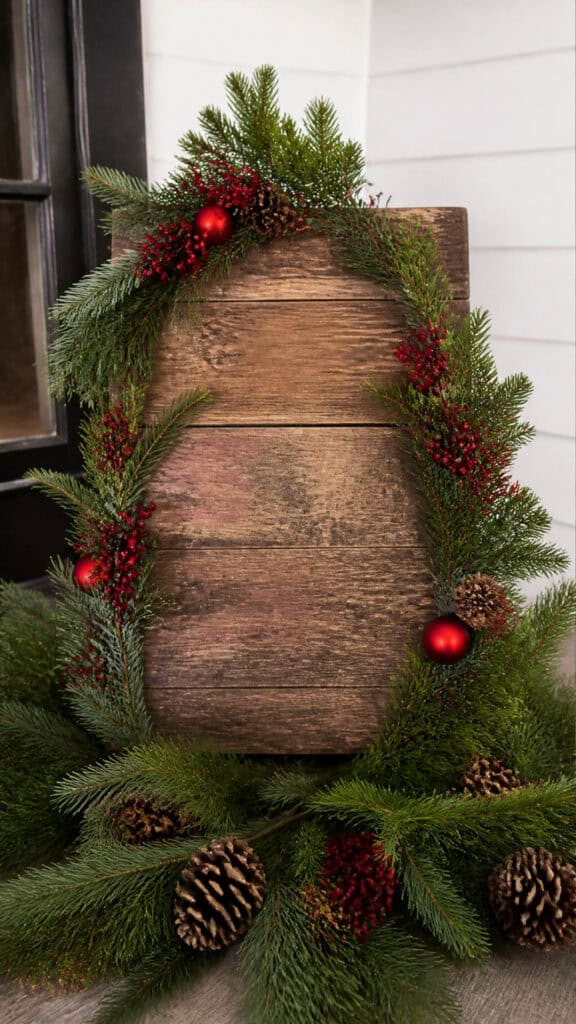 Design a Welcome Sign with Seasonal Greenery