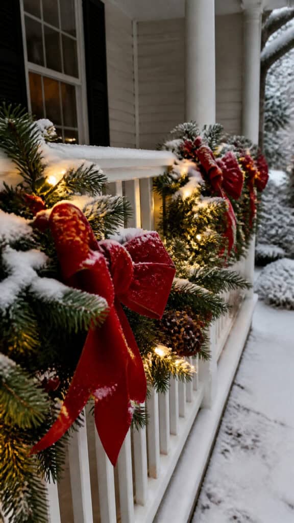 Dress Up Your Porch Railing with Garland