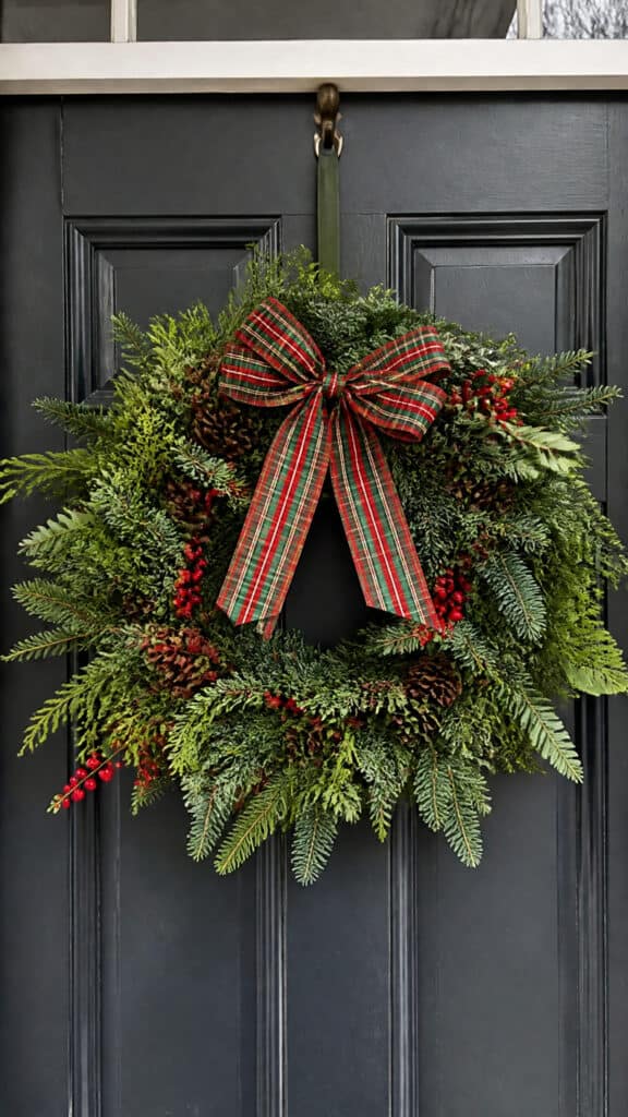 Hang a Statement Wreath at Eye Level