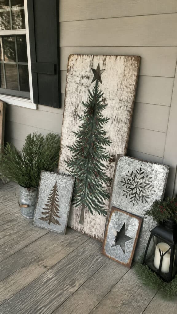 Metal and Wooden Outdoor Signs