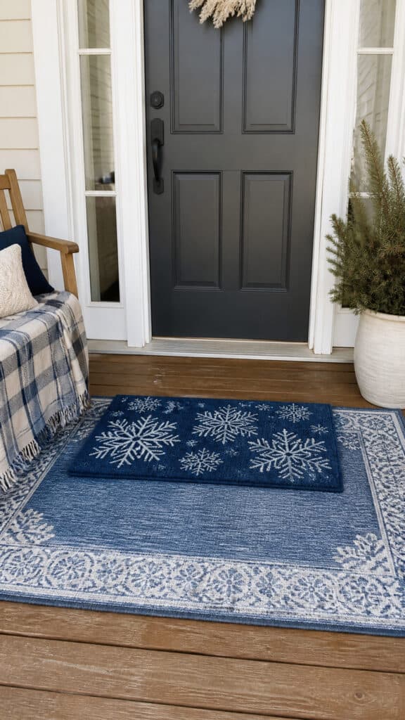 Winter Welcome Mat and Textiles