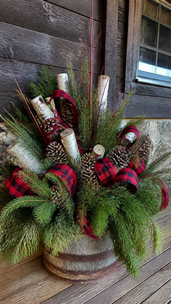 Rustic Cabin Charm with Plaid Accents