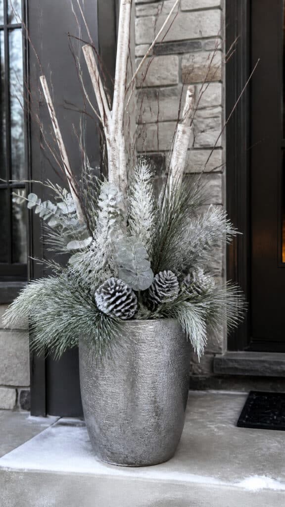 Frosted Elegance with White and Silver